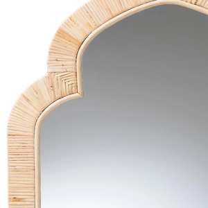 Miroir mural décoratif en rotin écologique, style bohème côtier, miroir mural décoratif en rotin cintré, vente en gros du Vietnam - Product Image 3