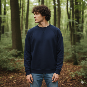 <b>Men's</b> Cotton Blend <b>Turtleneck</b> Sweatshirt 12 Color Options Heavy GSM 260-280 Eco-Friendly Casual Style Solid Pattern Quick-Dry - Product Image 3