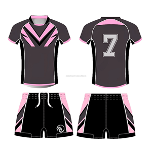 PURE personalizado al por mayor Rugby Kit sublimado deportes etiqueta fútbol Jersey uniforme estilo camisetas entrenamiento Tops Camisas Pantalones cortos - Product Image 1