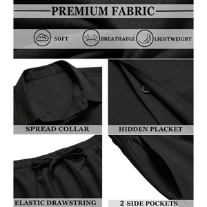 ชุดเซ็ตผู้ชายแฟชั่นมาใหม่ปี 2026 แขนสั้น พิมพ์ลายตามสั่ง แบรนด์ส่วนตัว สำหรับใส่หน้าร้อน ชุดกางเกงขาสั้น สวมใส่ง่าย - Product Image 4