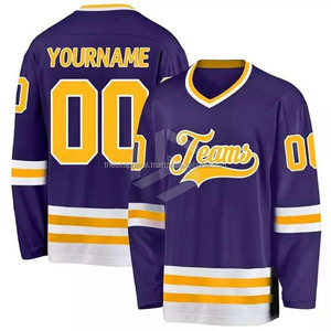 Ice Hockey Jersey Designed With Reinforced Elbows And Loose <b>Men</b> 100% Polyester Printed Shirts & Tops Quick Dry Breathable - Product Image 4