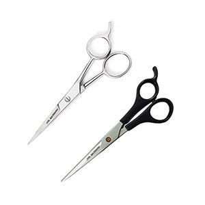 Paquete de 2 Tijeras Profesionales para Cortar Cabello de Acero Inoxidable con Mango de Plástico de Apto Enterprises - Product Image 1