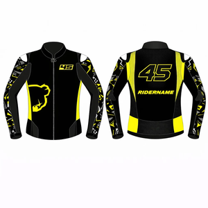 Chaqueta de Motociclismo Personalizada GSX de Cuero, Impermeable, de Secado Rápido, con Protección de Nivel 2 CE, para Carreras en Pista - Product Image 1
