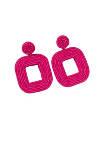 Hermoso multicolor corazón elegante hecho a mano semillas cuentas bordado gota pendientes lindo moda nuevo diseño Top moda Unisex - Product Image 4