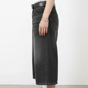 Pantalones Cortos Vaqueros de Mezclilla de 14oz de Alta Calidad, Hechos a Medida OEM/ODM, con Efecto Desgastado, Bordado y Parches, Largos - Product Image 5
