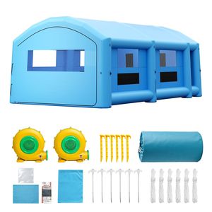 Cabina di Verniciatura Gonfiabile 33x20x13 Piedi, Cabina Spray Portatile con Sistema di Illuminazione LED e Ventilatori da 950W+1100W - Product Image 1