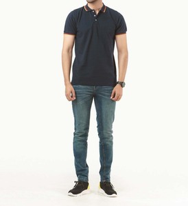 Men's Navy Blue <b>Half</b> Sleeve for <b>Shirt</b> Cotton Oxford Fabric Casual Solid Color Breathable Woven Design Regular Fit Quick Dry - Product Image 1
