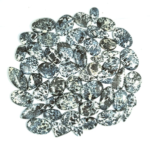 Lot de cabochons en agate de pyrite Dendrite Natrual Cristal de quartz poli à la main Vente en gros de cabines de pierres précieuses semi-précieuses - Product Image 1