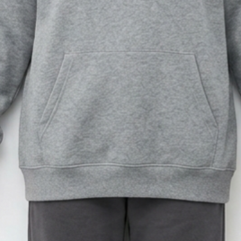 Sudadera con Capucha Extra Grande para Mujer, Gris, Mezcla de Algodón y Felpa, Gruesa, Personalizable, Manga Larga, Color Sólido, con Bolsillos - Product Image 5