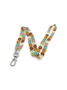 Embroidery Beaded <b>Lanyard</b> Handmade Designer Neck Strap <b>for</b> ID Card Holder <b>Keys</b> and Accessories - Product Image 5