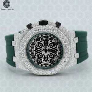 Montre de luxe pour homme Charm Jewels, boîtier en acier inoxydable de 40 mm, mouvement mécanique analogique en verre, résistance à l'eau 10 bars, date automatique, fonction push - Product Image 3