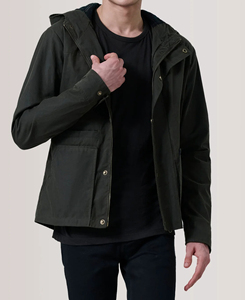 High Performance Men's Stand Canvas <b>Jacket</b> Solid Color Casual Regular Fit Covered Button Closure Windproof Winter Wear XL Size - Product Image 1