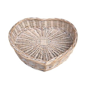 Bandeja de Almacenamiento de Lujo con Forma de Corazón, Decoración Rústica Única, Bandejas Decorativas Hechas a Mano con Ratán Natural - Product Image 1