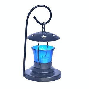 Pure Source India Hard Metal Hanging Lantern with <b>Tea</b> <b>Candle</b> Holder Decorative Vintage Lantern for Home Outdoor - Product Image 6