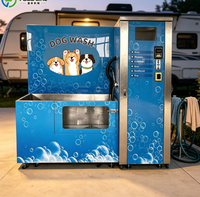Station de lavage pour animaux de compagnie en acier inoxydable de type bain, rectangulaire