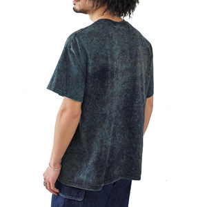 T-shirts homme effet délavé, coton, coupe classique, toucher doux, tissu respirant, usage quotidien décontracté, col rond. - Product Image 2