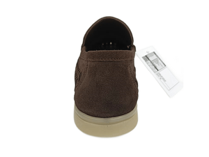 Mocasines de Gamuza para Hombre, Punta Redonda, Entresuela Acolchada de EVA, Suela de Goma, Color Marrón Sólido, para Todas las Temporadas - Product Image 3