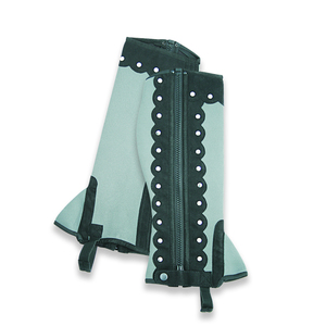 Equestrian Protective Genuine Leather <b>Half</b> <b>Chap</b> Durable Professional Horse Riding <b>Chap</b> made from synthetic leather Amara suede - Product Image 1