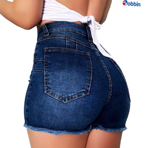 Shorts de Mezclilla Personalizados para Mujer, Diseño Veraniego, Cintura Alta, Cómodos, Color Personalizado, Transpirables - Product Image 2