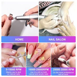 Taladro Eléctrico Profesional Recargable para Uñas, 35000 RPM, Pantalla LCD, Velocidad Ajustable para Uñas Acrílicas, Lima de Uñas - Product Image 5