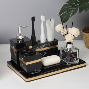 Juegos de Baño de Resina Acrílica Elegantes y Modernos, Hechos a Mano con Durabilidad, Decoración Única para el Hogar, Decoración Vibrante para el Baño - Product Image 5