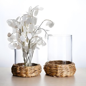 Porte-verres décoratifs en jacinthe d'eau, housses de tasses de luxe bicolores, écologiques - Product Image 6