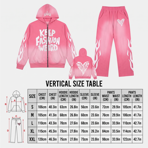 Ensemble unisexe streetwear Y2K avec sweat à capuche zippé rose et pantalon large en molleton de coton tricoté épais 420g, imprimé numérique personnalisé, style gothique hip-hop - Product Image 6
