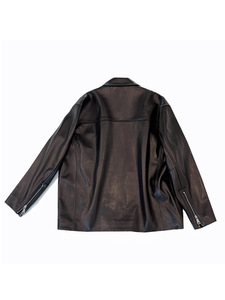 Blouson bomber printemps-automne, tendance mode moto, streetwear, blouson en cuir PU, coupe slim homme - Product Image 1