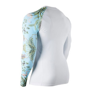 Breathable Sustainable New Custom Design Low Price Lightweight Short Sleeve Polyester/Nylon Digital Print <b>Men's</b> Rash Guard Soft - Product Image 3