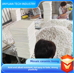 Plaque de revêtement en céramique d'alumine mosaïque Al2O3 personnalisable pour le soudage de machines industrielles incluse; Turbine de convoyeur mélangeur - Product Image 6