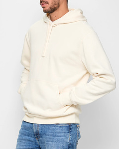 Sweat à capuche personnalisable en coton et polyester beige de qualité supérieure, commandes en gros, options d'impression de logo brodé, personnalisation, hiver, couleur unie - Product Image 3