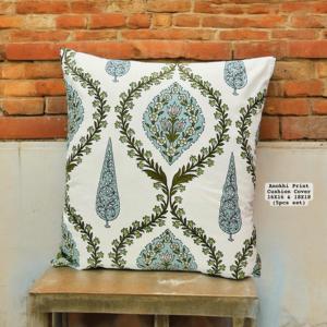 Classic Anokhi Print Decorative <b>Cushion</b> Covers Floral Bird Pattern Pillow Cover <b>Set</b> of 5 for <b>Sofa</b> Bedroom Living Room Home Decor - Product Image 4