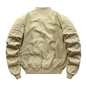 Veste Bomber Tendance Légère Style Hip-Hop Collège avec Boutons et Patchs Personnalisés – Collection Printemps – Grande Vente - Product Image 2