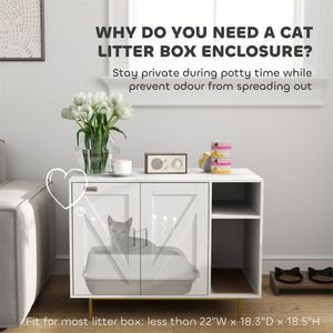 End <b>Side</b> Table with Cat Litter Box Enclosure Functional Pet Houses & Furniture - Product Image 5