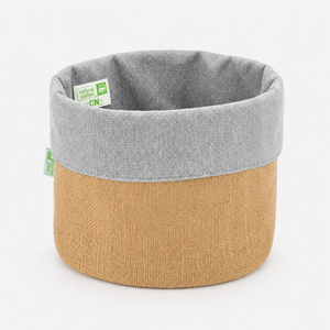 Natural Jute Bread Basket with 225 GSM Recycled Cotton Lining 24x20 cm Foldable Tabletop <b>Storage</b> Wholesale OEM Private Label - Product Image 5