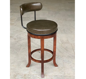 Chaise de bar moderne avec accoudoirs fixes, assise en tissu floral écologique, base en métal, structure en bois pour bar à domicile, salle à manger et salon - Product Image 1
