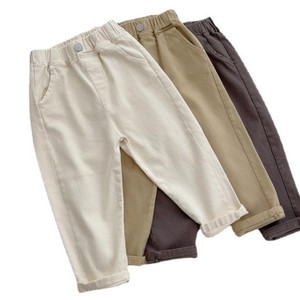 Pantalons décontractés pour enfants, garçons et filles, coupe droite, séchage rapide, taille haute, fermeture éclair, légers, printemps automne, en coton - Product Image 5