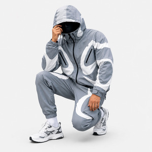 Most Selling Men's Training Joggers Zip up Polyester Windbreaker Tracksuit Nylon Blank Track <b>Suits</b> - Product Image 5