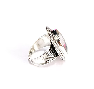 Handmade Cushion Cut Smoky Quartz <b>Statement</b> <b>Ring</b> Oxidized Silver Jewelry Accessories for Everyday Wear - Product Image 3