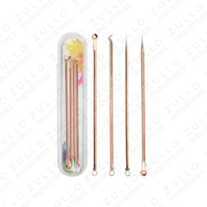 Professional 4 Piece Blackhead Remover Kit Stainless Steel Comedone Extractor <b>Tools</b> for Facial Pore Skin Care - Product Image 4