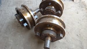 ล้อเครน400มม. เหล็กปลอมแปลงหน้าแปลนคู่ชุบสังกะสีสำเร็จรูป CMK ตลับลูกปืนกันแรงเสียดทานบรรจุ - Product Image 4