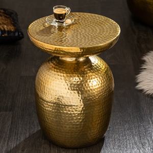 Mesas Auxiliares de Diseño Moderno con Acabado Dorado Martillado para Dormitorio - Product Image 2