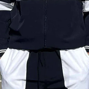 Conjunto Deportivo de 2 Piezas para Hombre, Chaqueta con Cierre y Cuello Alto, Pantalones Deportivos con Cordón, 100% Algodón Felpa - Product Image 6