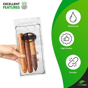 4X8 packs de sacs à cigares en plastique transparent fin 100 petits sacs à fermeture éclair refermables inviolables sacs en poly de 2 mil d'épaisseur pour la sécurité - Product Image 4