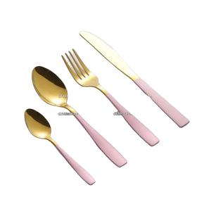 Luxury Custom Stainless Steel Flatware Wedding Restaurant Plated Gold 24 PCS Cutlery Set Customization Available - Product Image 1