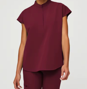 Blusa Médica sin Mangas para Mujer, Cuello Mandarín, Ligera y Transpirable, Uniforme de Enfermera, Ropa de Trabajo para Clínica Dental 2026 - Product Image 4