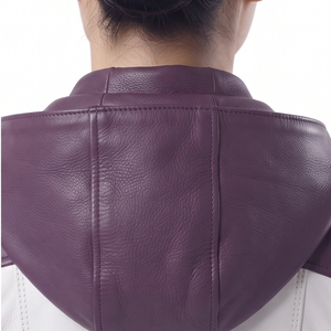 Women Zip-Up Leather Hoodie Vest Female Sleeveless Leather Hood Girls Front <b>Zipper</b> Pocket Leather Sleeveless Hooded - Product Image 4