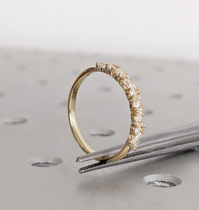 Anillo de Compromiso Vintage con Diamantes Cultivados en Laboratorio con Corte Marquesa, Estilo Antiguo, Chapado en Oro de 18K, Certificado IGI, Joyería de Boda para Mujer - Product Image 3