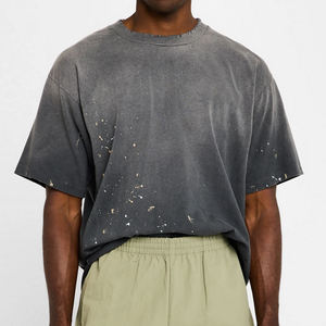 เสื้อยืดคัมเบอร์ สปอร์ตส์ คัสตอมเมด ทรงโอเวอร์ไซส์ แห้งเร็ว เป็นมิตรกับสิ่งแวดล้อม สไตล์วินเทจ สตรีทแวร์ ฟิตเนส ล้างสีแบบแอซิดวอช สำหรับผู้ชาย - Product Image 5