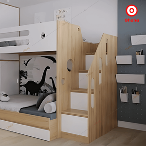 เตียงสองชั้นอัจฉริยะโอฮาฮ่า พร้อมตู้เสื้อผ้าในตัว - GTTM043 - Product Image 4